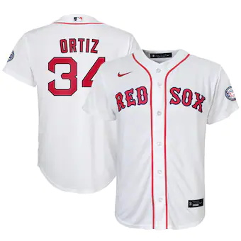 youth nike david ortiz white boston red sox 2022 hall of fa